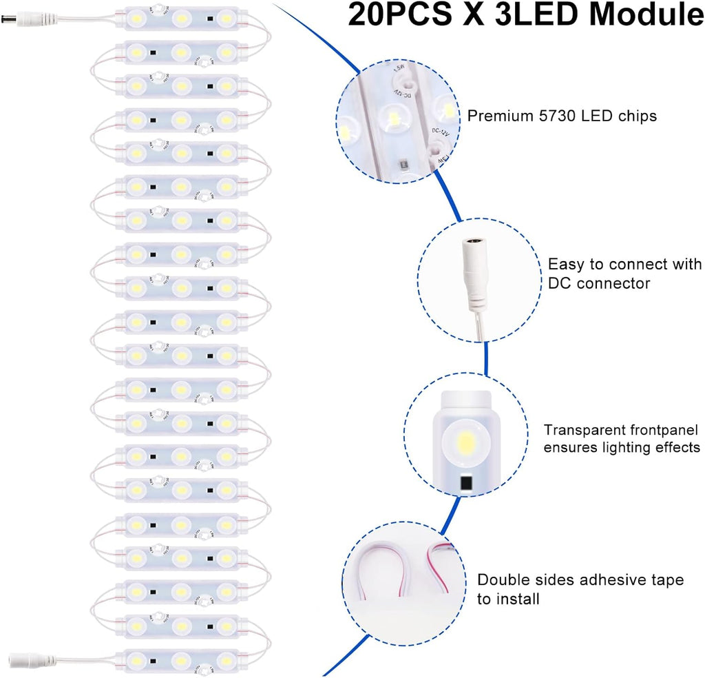 LED window lights modules waterproof storefront LED lights decorative light for business and home