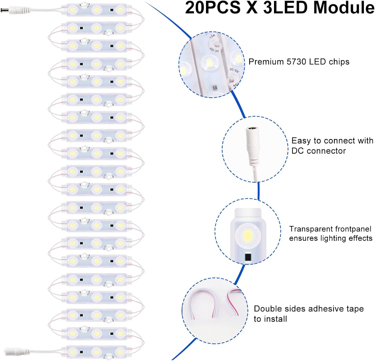 LED window lights modules waterproof storefront LED lights decorative light for business and home