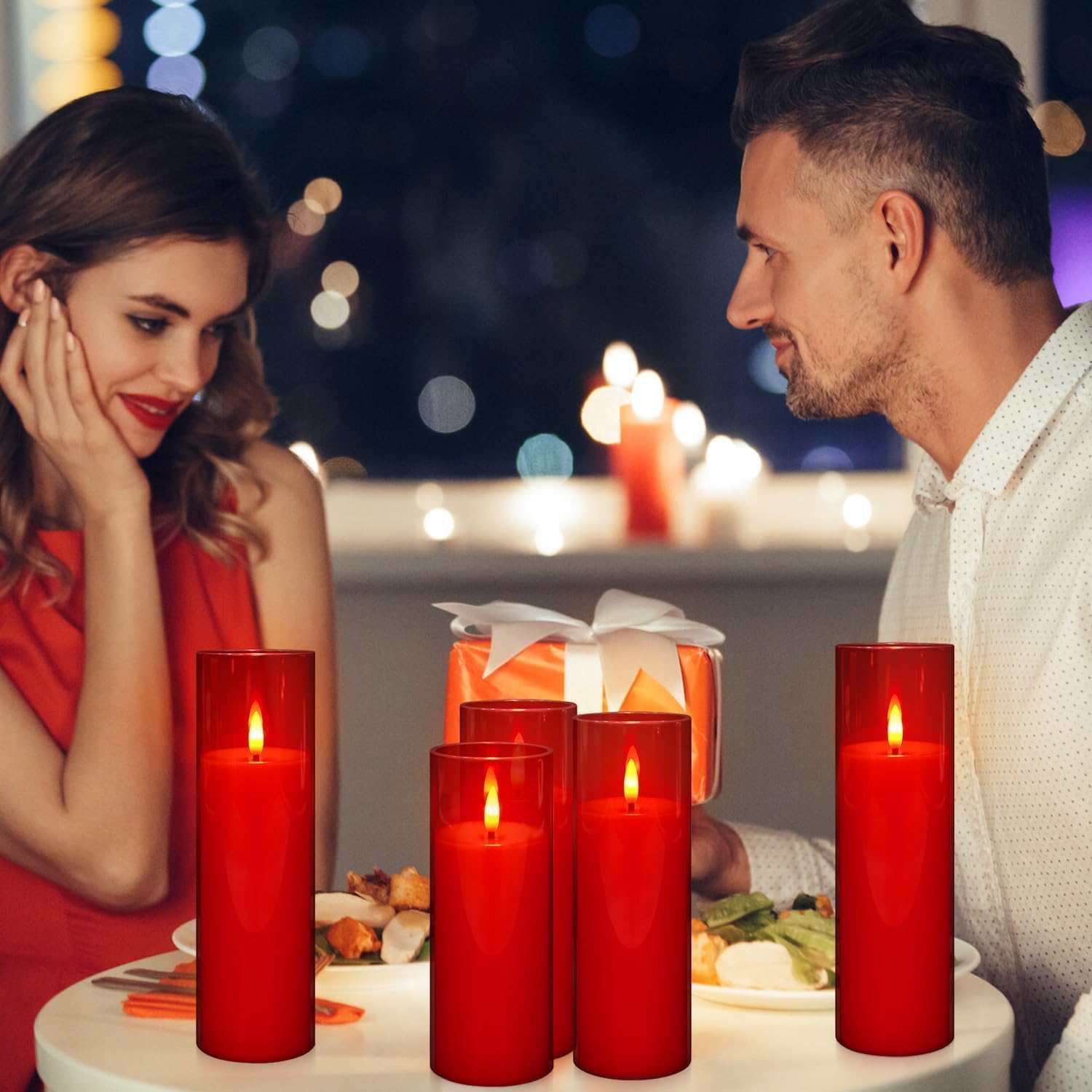 24-Pack Red Flameless LED Candles