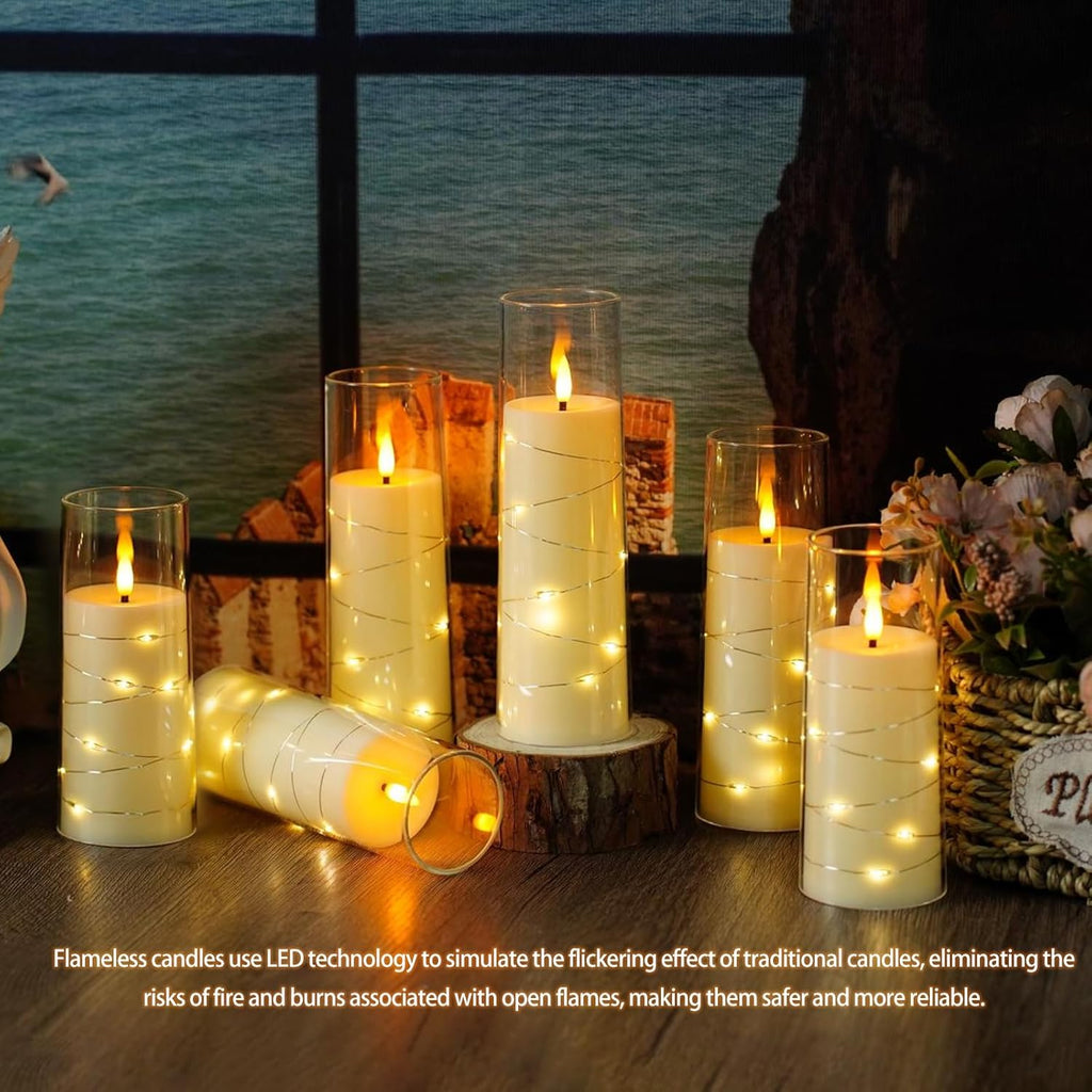 Flickering Flameless LED Candles,Battery Operated Candles 9 Pcs