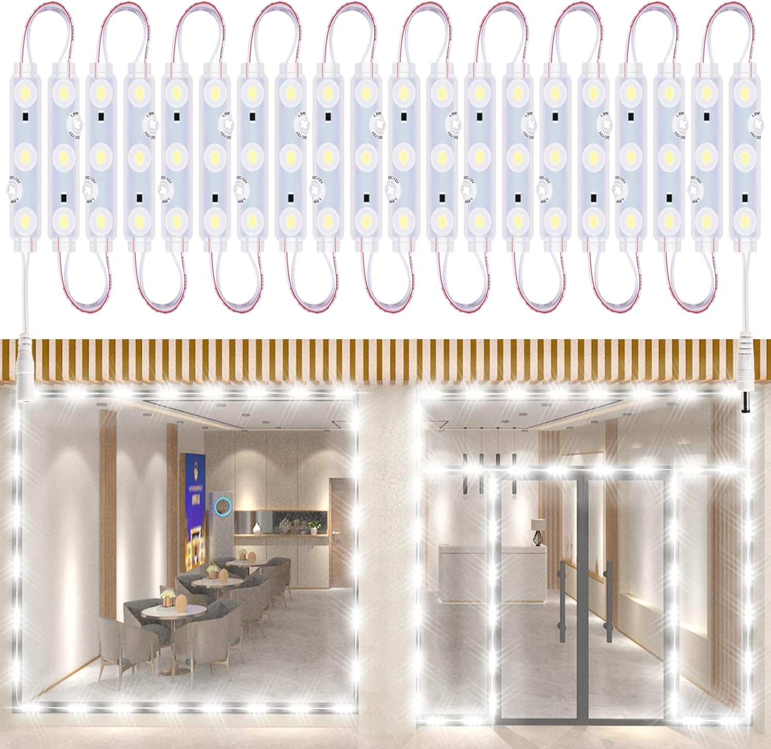 LED window lights modules waterproof storefront LED lights decorative light for business and home