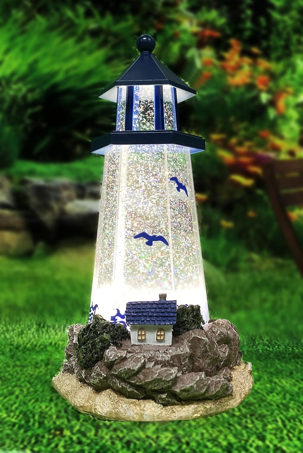 Lighthouse Water Globe by Moments in Time 11.5”