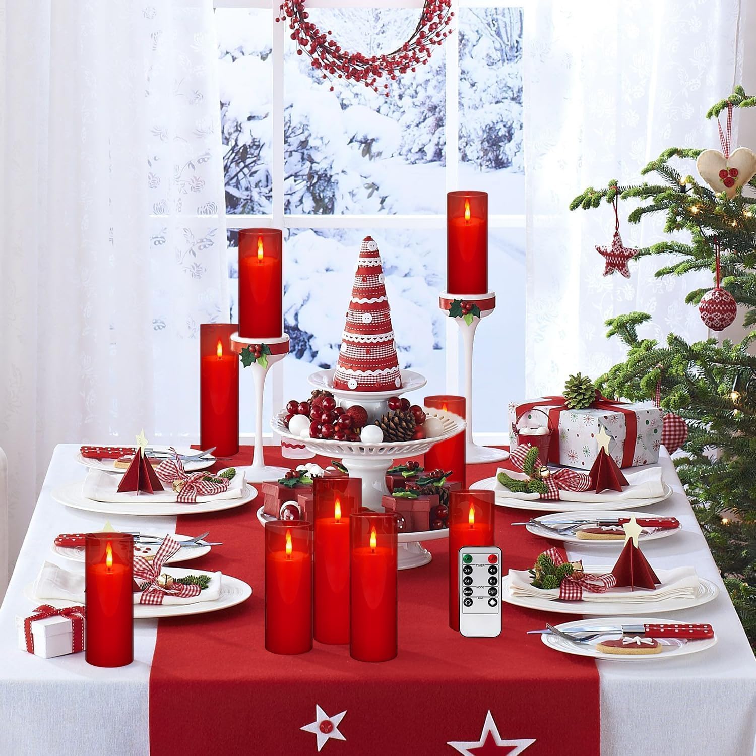 24-Pack Red Flameless LED Candles